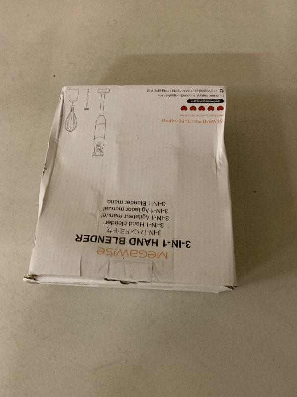 Photo 1 of 3- in-1 Immersion Hand blender, Powerful MOTOR & Stainless Steel Stick Blender, 4 Sharp Blades with Whisk, Milk Frother Attachments