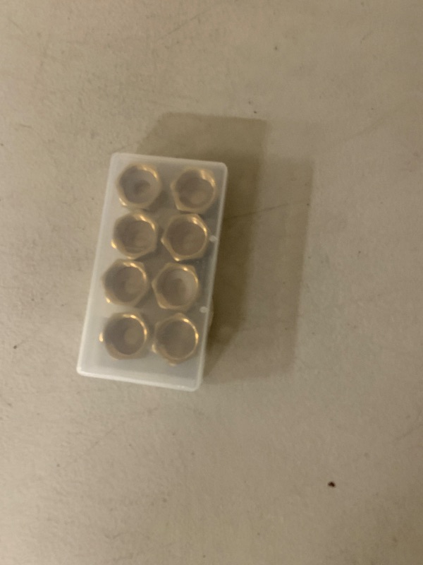 Photo 1 of 8pcs ID 3/8 in Brass Pipe Cap, Brass Pipe Fitting Cap with Rubber Gasket Faucet Valve Compression Fitting for Closing off Pipes