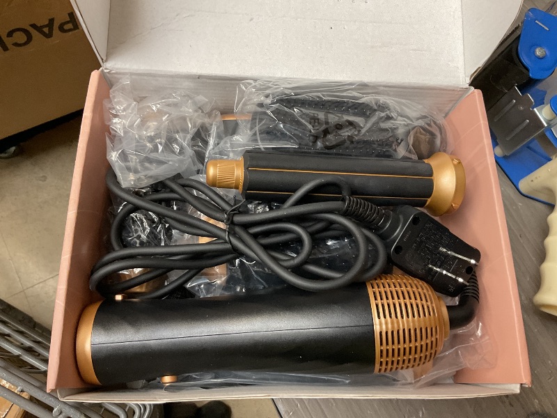 Photo 1 of 6 in 1 Hair Dryer Brush, Upgrade Detachable Blow Dryer Brush Air Styler Wrap Air Curler, Curly Twist Hot Curling Iron, Negative Ion Blow Dryer Hot Styler, Travel Hair Styling Tool