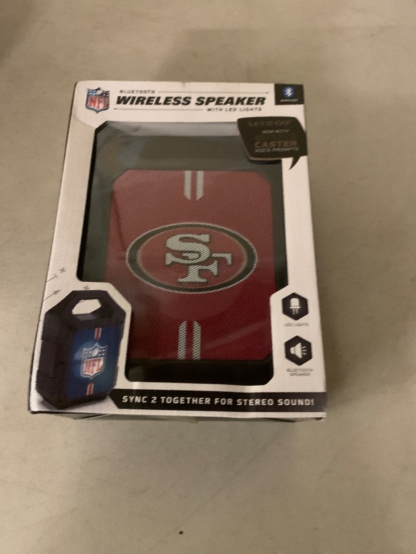 Photo 1 of SOAR NFL ShockBox XL LED Wireless Bluetooth Speaker, San Francisco 49ers