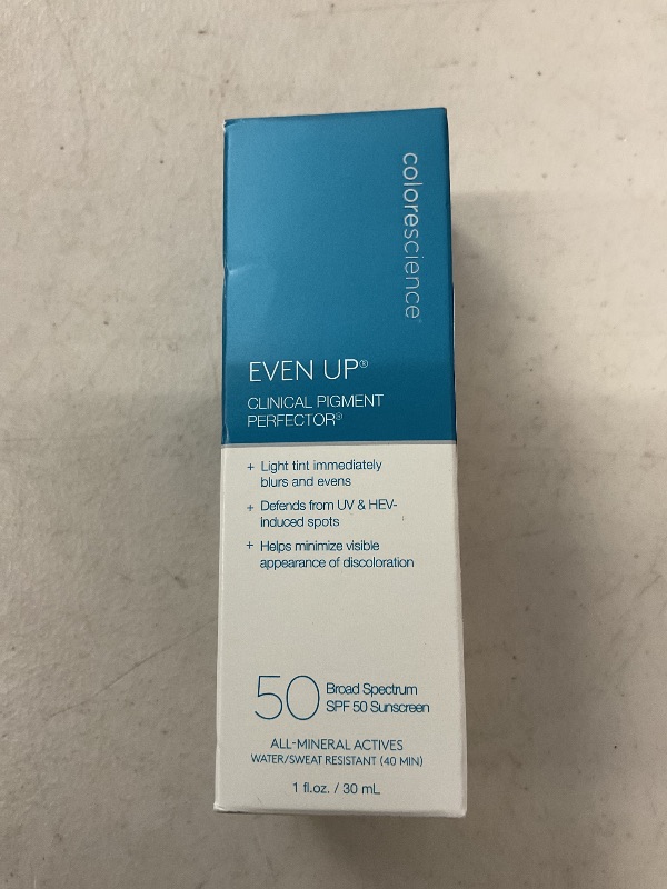 Photo 1 of Colorescience Even Up Clinical Pigment Perfector, Water Resistant, Mineral Facial Sunscreen & Primer, Broad Spectrum 50 SPF UV Skin Protection, 1 Fl Oz