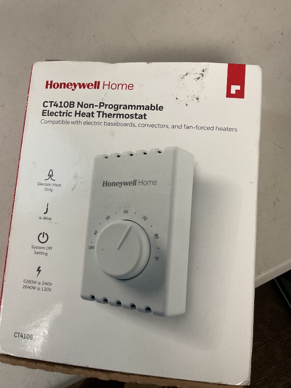 Photo 1 of Honeywell T410A1013 Electric Baseboard Heat Thermostat