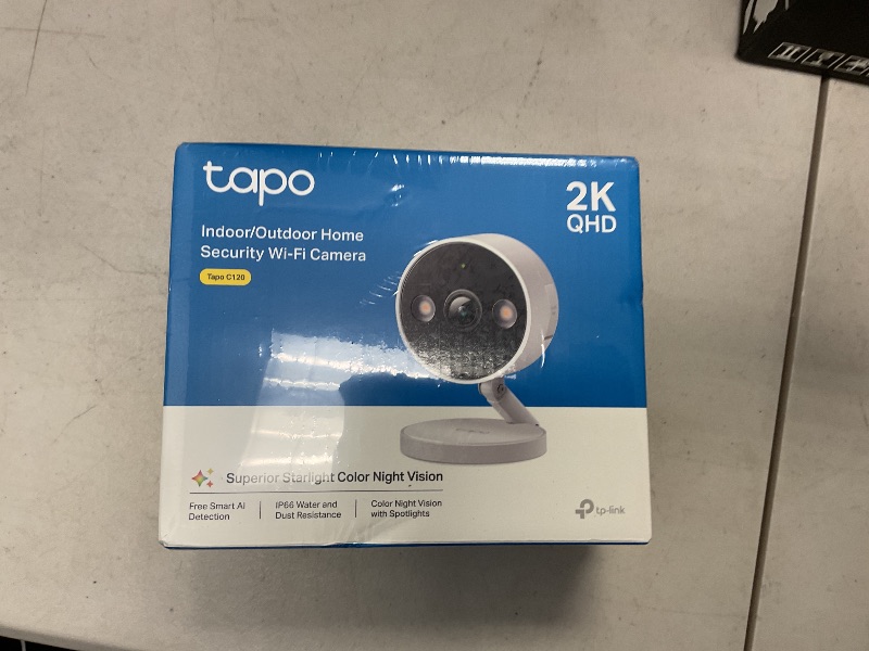 Photo 1 of Tapo by TP-Link 2K QHD Security Camera Indoor/Outdoor, 2024 PCMag Editor's Choice, Color Night Vision, Free Person/Pet/Vehicle Detection, Baby Monitor, Local/Cloud Storage, IP66, Dual-Spotlight(C120)