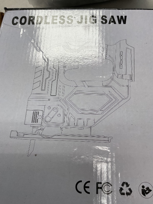Photo 1 of Jigsaw Compatible With Dewalt 20v Max Battery, Cordless jig saw tool Brushless Motor, 0°- 45° Bevel Cuts, LED Light with 3 Position Orbital Setting for Straight/Curve/Bevel/Circle Cutting (NO Battery)