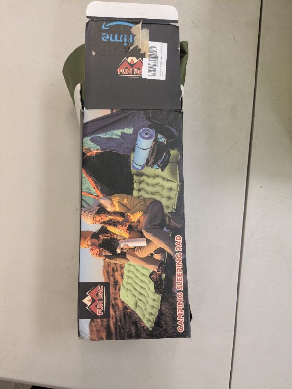 Photo 1 of Camping Sleeping Pad, Ultralight Camping Mat with Pillow, Built-in Foot Pump Inflatable Sleeping Pads Compact for Camping Backpacking Hiking Traveling Tent,Single,Water Ripple Pattern,Green.