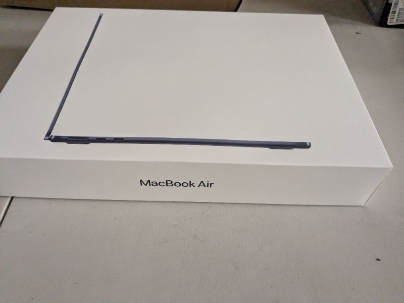 Photo 1 of Apple 2025 MacBook Air 13-inch Laptop with M4 chip: Built for Apple Intelligence, 13.6-inch Liquid Retina Display, 16GB Unified Memory, 256GB SSD Storage, 12MP Center Stage Camera, Touch ID; Midnight