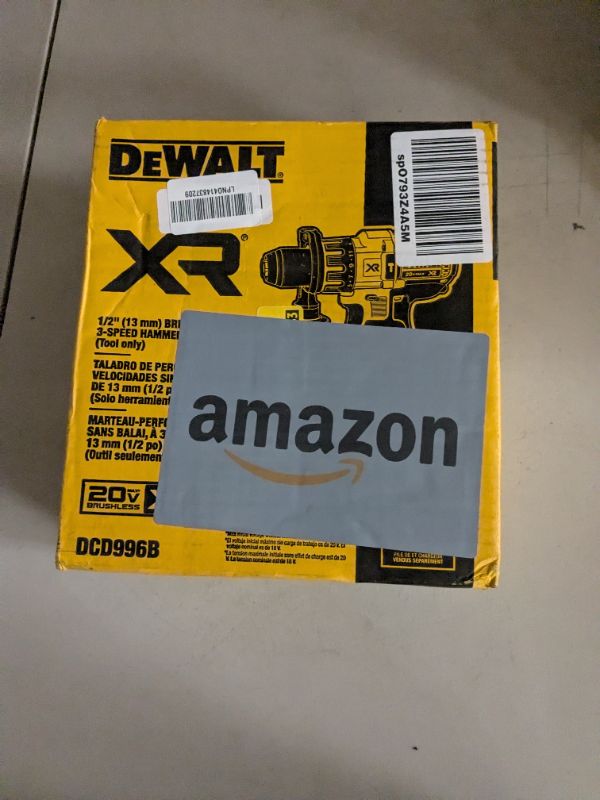 Photo 1 of DEWALT 20V MAX XR Cordless Hammer Drill Driver Brushless, Heavy Duty 1/2", 3-Speed, Tool Only (DCD996B)