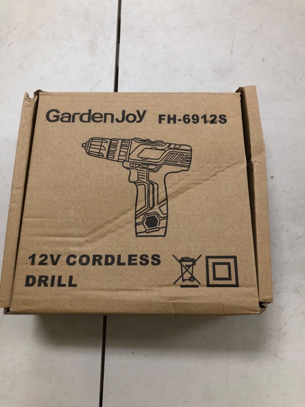 Photo 1 of GardenJoy Cordless Power Drill Set: 12V Electric Drill with Battery and Charger, 65pcs Acessories, 3/8"Keyless Chuck, 2 Variable Speed, 24+1 Position, Compact Drill Driver Kit for Home & DIY Project