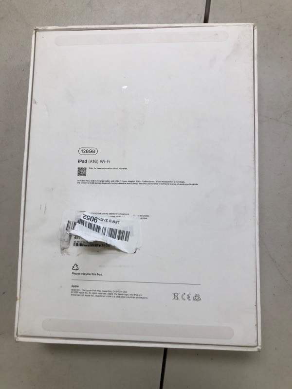 Photo 1 of Apple iPad 11-inch: A16 chip, 11-inch Model, Liquid Retina Display, 128GB, Wi-Fi 6, 12MP Front/12MP Back Camera, Touch ID, All-Day Battery Life — Silver