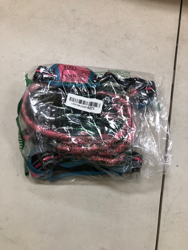 Photo 1 of No Pull Harness with A Free Heavy Duty 5ft Leash for Medium Large Dog Adjustable Reflective Oxford Easy Control (L (Neck: 18"-25.5", Chest: 25.5"-31"), Pink/Blue Harness+Leash)