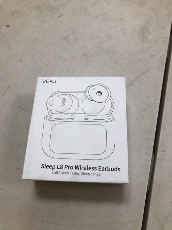 Photo 1 of VEKJ Sleep Earbuds Bluetooth 5.4, 48H Smart Touch Screen in Ear Ear Buds, Mini Sleep Headphones Small Design for Side Sleepers, Clear Calls, 5 EQ Modes, IPX7 Waterproof Earphones, Bee White Earbuds