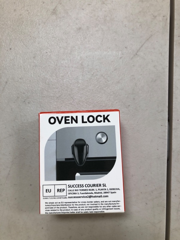 Photo 1 of Mom's Choice Gold Awards Winner - EUDEMON 1 Pack Childproof Oven Door Lock, Oven Front Lock Easy to Install & Heat-Resistant Material no Tools Need or Drill (Black)(ONLY for Flat Surface)