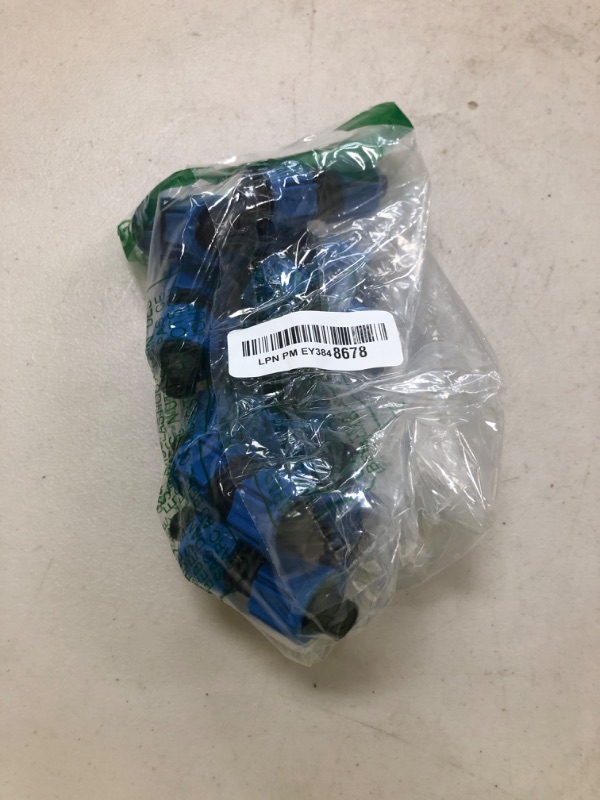 Photo 1 of Kyuionty 12Pcs Universal Drip Irrigation Coupling, Irrigation Tubing End Cap Plug for 16-17 mm Drip Tape Tubing Sprinkler Systems (Blue)