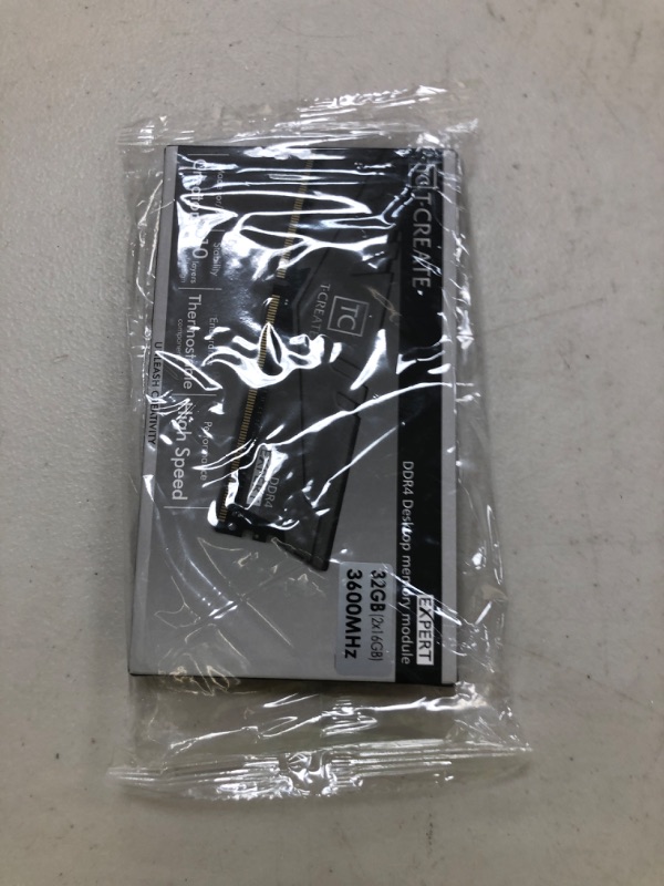Photo 1 of TEAMGROUP T-CREATE Expert overclocking 10L DDR4 32GB Kit (2 x 16GB) 3600MHz (PC4 28800) CL18 Desktop Memory Module Ram - TTCED432G3600HC18JDC01