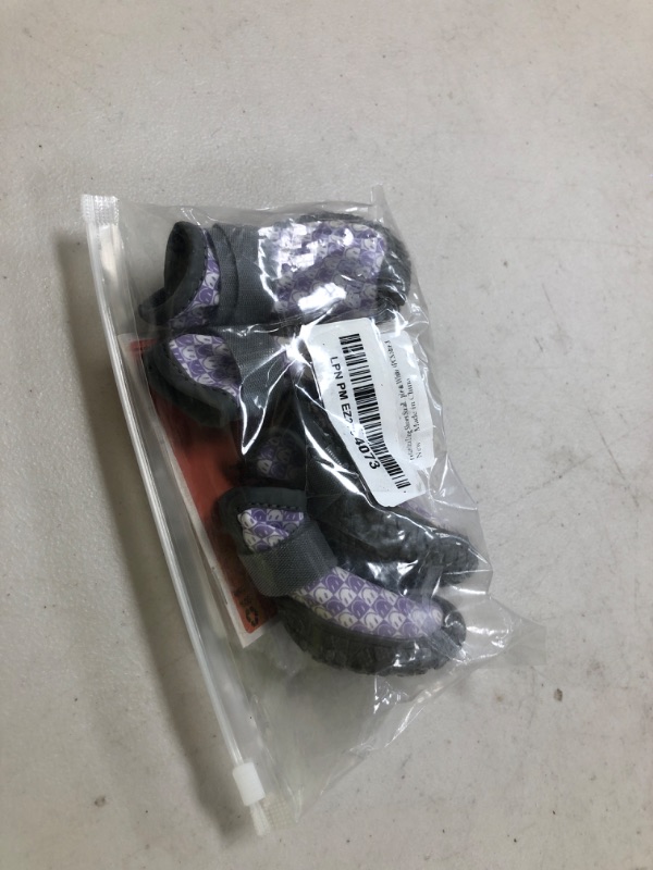 Photo 1 of Petanims Small Dog Shoes, Breathable Puppy Boots & Paw Protectors for Winter Snow, Summer Hot Pavement, Dog Booties with Anti-Slip Rubber Soles for Hardwood Floors Purple & White Size 3