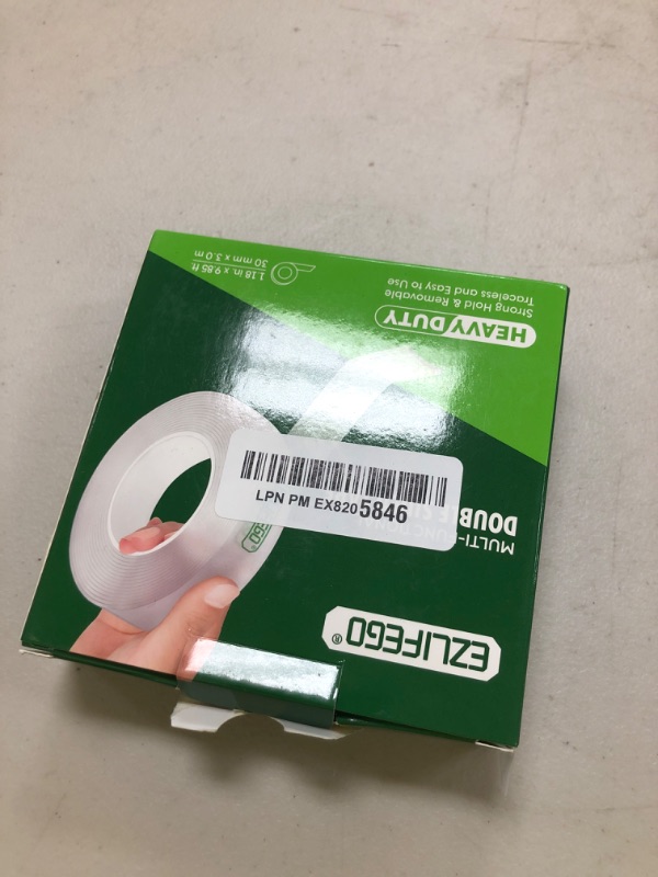 Photo 1 of EZlifego Double Sided Tape Heavy Duty, Nano Double Sided Adhesive Tape, Clear Mounting Tape Picture Hanging Adhesive Strips (9.85FT)