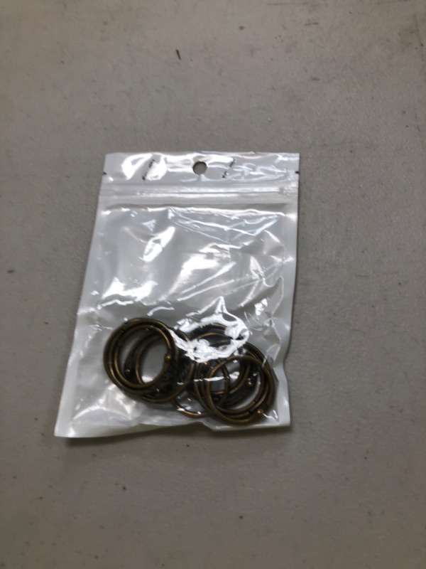 Photo 1 of HAO PRO 12 Pack Extra Thick Loose Leaf Binder Rings 2 Size Bronze Metal Ring 1" 2" Inside Width Paper Holder Key Ring Lager Book Rings for Cards Flashcards Curtains Document Stack and Swatches