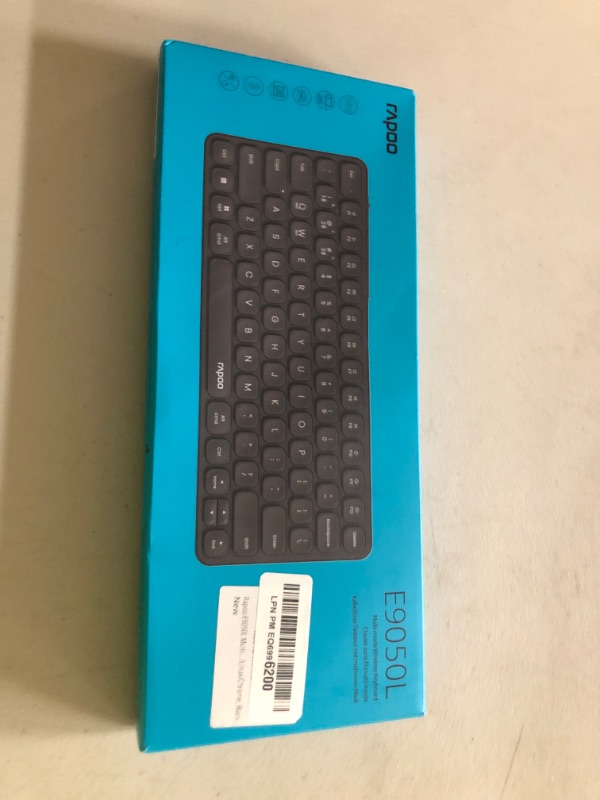 Photo 1 of Rapoo E9050L Multi-Device Wireless Keyboard, Blade-Series E9050L 78-Key Ultra-Thin Keyboard, Support 4 Devices, Low-Profile, Quiet, USB-C, Rechargeable, Al-Alloy Frame, for Windows/Mac/Linux/Chrome