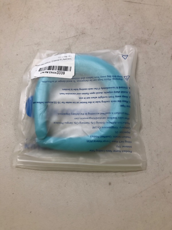 Photo 1 of KingPavonini Neck Cooling Tube with Larger Coverage for Long-Lasting Coldness, Lightweight Ice Ring Neck Cooler for Summer Heat, Reusable Wearable Ice Ring for Outdoor Workers, Sports Blue