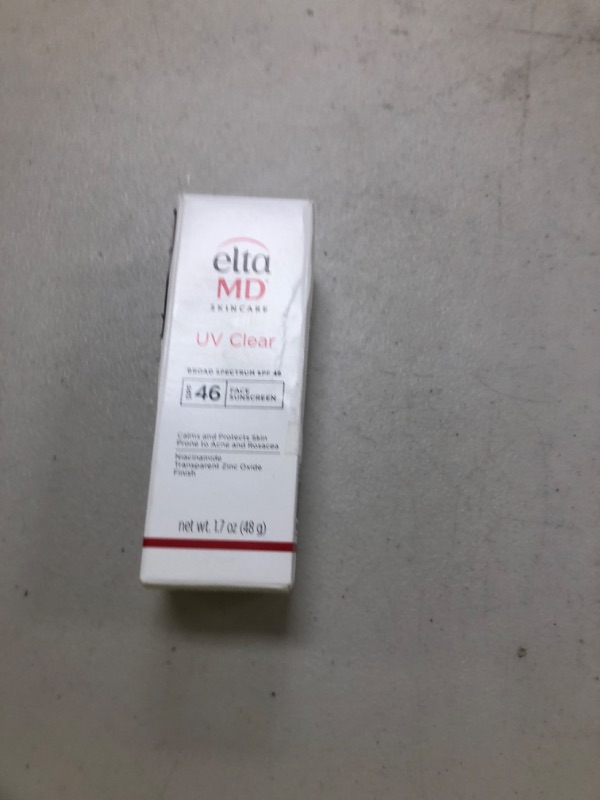 Photo 1 of EltaMD UV Clear Face Sunscreen SPF 46, Oil Free for Face with Zinc Oxide, Dermatologist Recommended Sunscreen Lotion, For Acne-Prone Sensitive Skin, 1.7 oz Pump