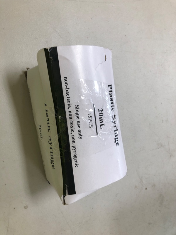 Photo 1 of 15 Pack-20ml Plastic Feeding Syringe with Cap,Individually Packge Sealed,Measuring Liquid Syringe Suitable for Industrial Scientific Labs Animal Husbandry