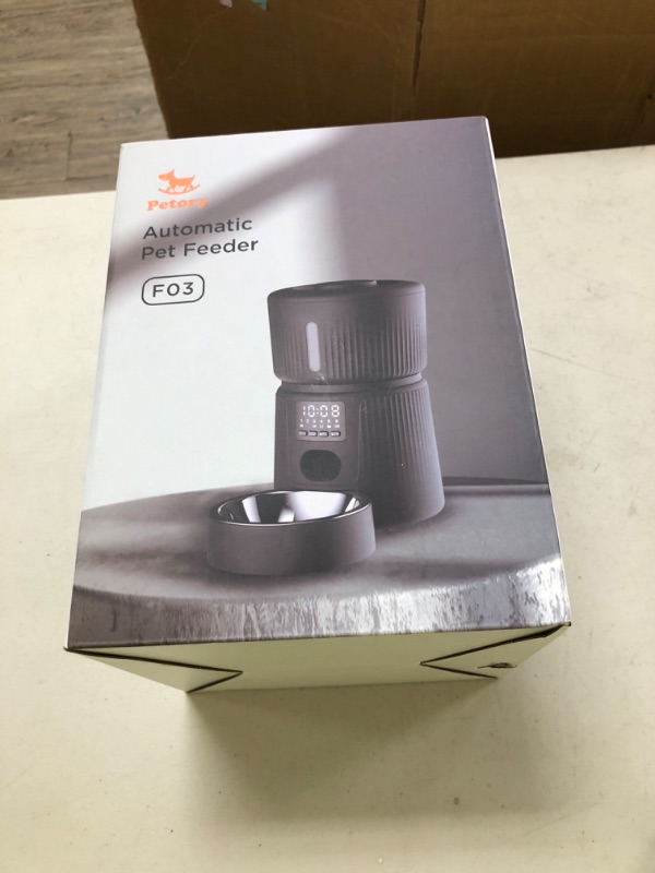 Photo 1 of Petory Automatic Cat Feeder - 2.4G WiFi 10 Meals Automatic Cat Food Dispenser with Slow Feeding for Cats and Small Dogs, Dual Power Supply Including Desiccant Bag
