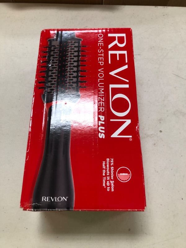 Photo 1 of REVLON One Step Volumizer PLUS Hair Dryer and Styler | More Volume, Less Damage, and More Styling Control for Easy and Fast Salon-Style Blowouts, Plus Travel Friendly (Black)