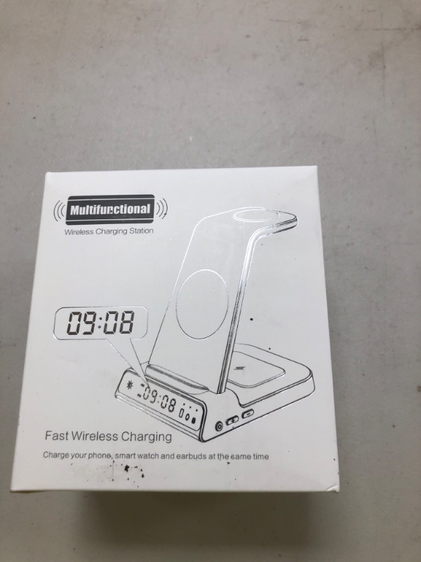 Photo 1 of Wireless Charger for iPhone 16, 3 in 1 Charging Station for Apple Watch Watch 10/9/8/7/6/5, Ultra 2/Ultra, for iPhone 16/15/14/13/12/11/X Series, for Air Pods 4/Pro 2/3/Pro (No Adapter)