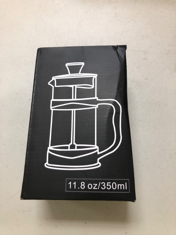 Photo 1 of PARACITY French Press Coffee/Tea Maker, Camping Mini Coffee/Tea Press of 304 Stainless Steel Filter and Heat Resistant Glass, Cold Brew Coffee Maker 11.8OZ for Travel& Home Gift(Black)