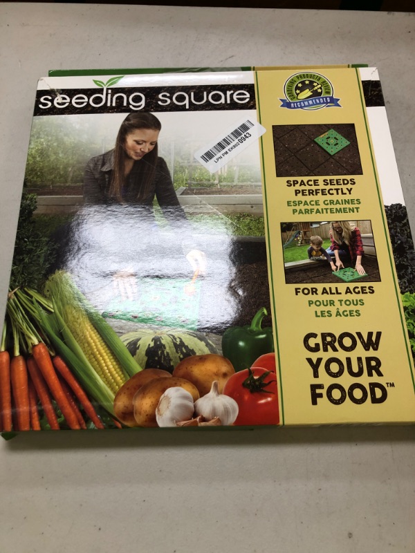 Photo 1 of Seeding Square - Patented Seed and Seedling Spacer Tool for Bigger Harvests, Organized Plants & Fewer Weeds – Color-Coded Gardening Template with Magnetic Dibber, Ruler & Planting Guide