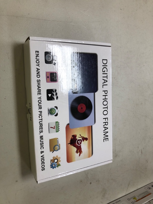 Photo 1 of 7 Inch USB Digital Picture Frame, Non-WiFi 32G SD Card Digital Photo Frame, IPS Screen HD Display with Remote Control, Support Photo, Music, Video Player, Calendar, Clock, Motion Sensor