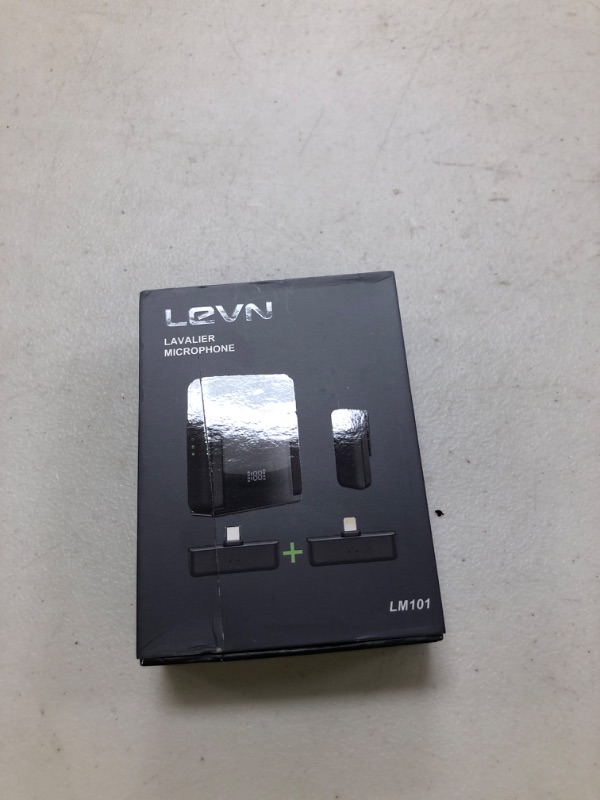 Photo 1 of LEVN Microphone for iPhone, Wireless Lavalier Microphone (2 TX + 2 RX + Charging Case), Mini Mic with Noise Cancellation, 20H Battery, 200ft, Wireless Microphone for iPhone 15/14/13/12, Android, PC