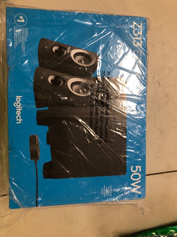 Photo 1 of Logitech Z313 2.1 Multimedia Speaker System with Subwoofer, Full Range Audio, 50 Watts Peak Power, Strong Bass, 3.5mm Inputs, PC/PS4/Xbox/TV/Smartphone/Tablet/Music Player - Black