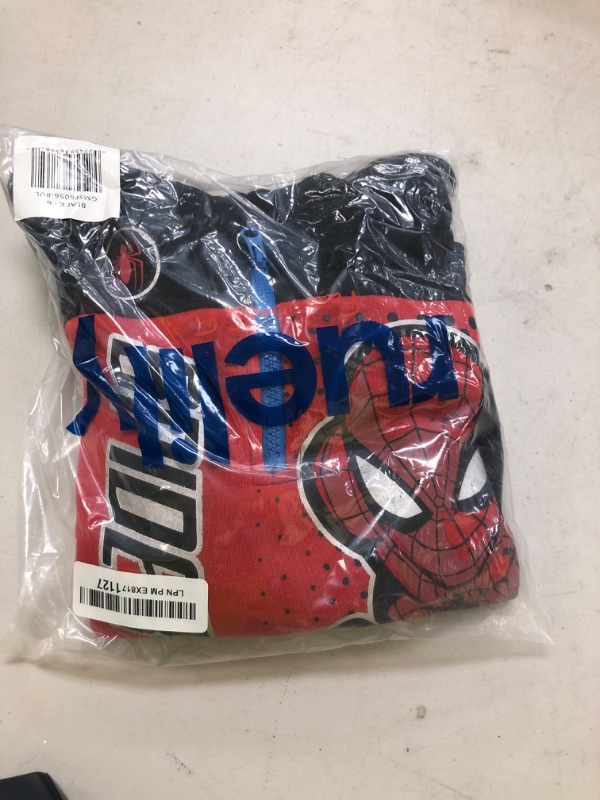 Photo 1 of Marvel Spider-Man Boys Half Zip Up Long Sleeve Hooded Sweatshirt for Toddlers and Big Kids Black