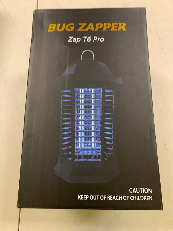 Photo 1 of GOOTOP Bug Zapper Outdoor, Mosquito Zapper, 3 Prong Plug in Electric Fly Zapper, Mosquito Killer, Fly Traps, Flying Insects Zapper Indoor Outdoor 90-130V, 4200V, ABS Plastic Outer (Black)