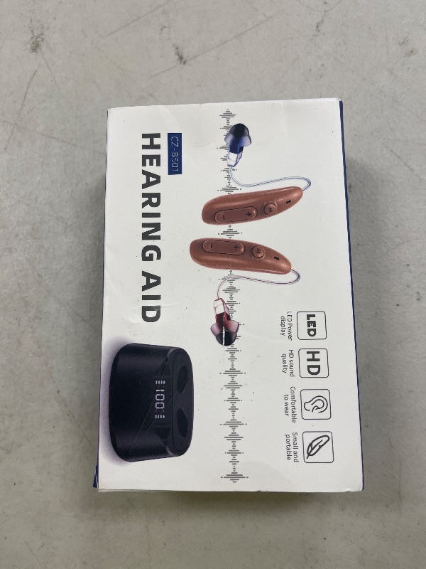 Photo 1 of Rechargeable OTC Hearing Aids for Seniors Invisible RIC Design with 45dB Gain, Feedback Cancellation, Includes Digital Display Charging Station, Digital Hearing Amplifier for Mild to Moderate Hearing Loss