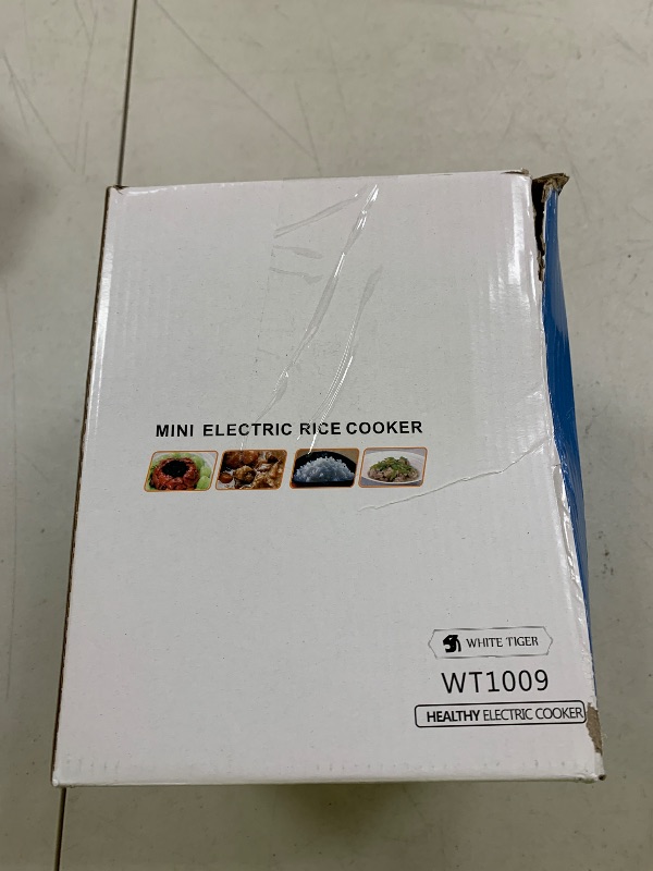 Photo 1 of 1.0L Mini Rice Cooker,WHITE TIGER Portable Travel Steamer Small,15 Minutes Fast Cooking, Removable Non-stick Pot, Keep Warm, Suitable For 1-2 People - For Cooking Soup, Rice, Stews & Oatmeal