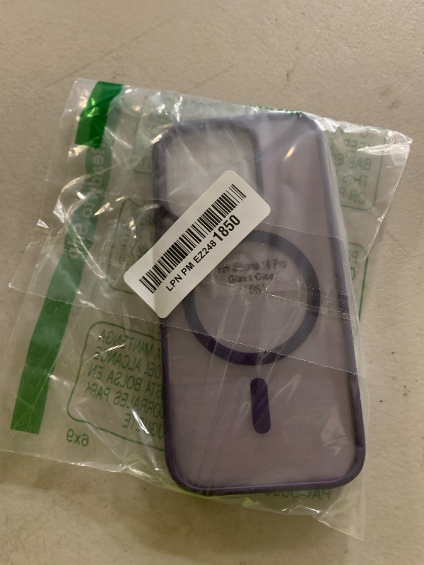 Photo 1 of SUPFINE Magnetic for iPhone 16 Pro Case (Compatible with MagSafe) (Military Grade Drop Protection) Slim Translucent Matte Shockproof with Anti-Fingerprint Phone Case,Dark Purple