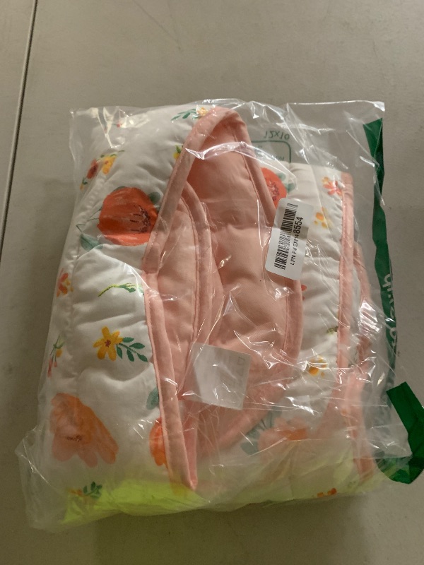 Photo 1 of Baby Carriage Cushion, Universal Breathable Stroller Mat, Stroller Cushion for Strollers 100% Cotton, 34x78cm 1 Pack?Flowers+Pink??