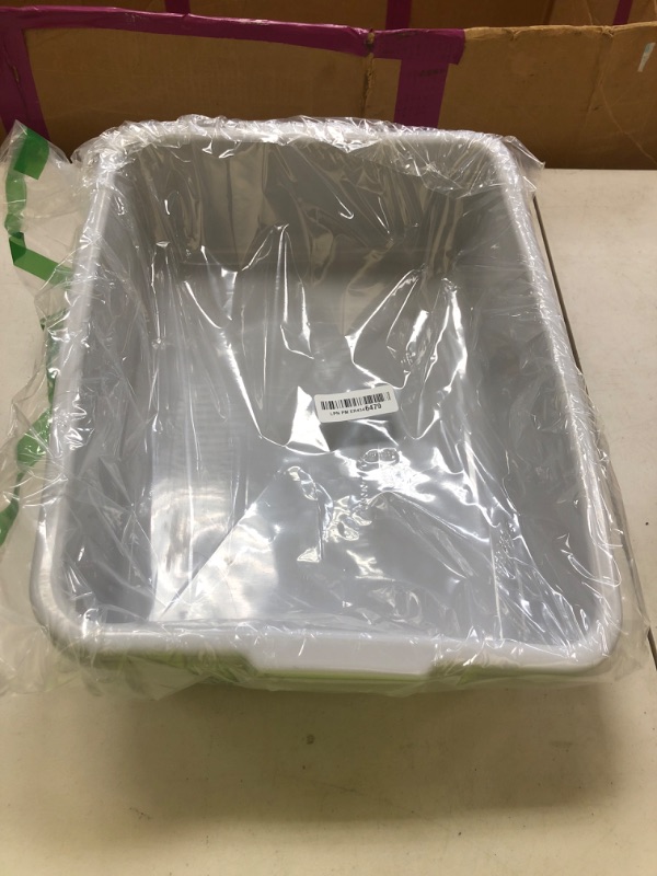 Photo 1 of Ggbin Plastic Dish Tubs, Commercial Bus Box/Wash Basin Tote Box, 3-Pack(Grey, 13L)