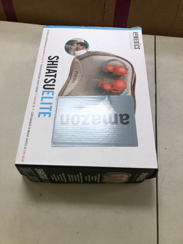 Photo 1 of HoMedics Back and Neck Massager, Portable Shiatsu All Body Massage Pillow with Heat, Targets Upper and Lower Back, Neck and Shoulders. Lightweight for Travel