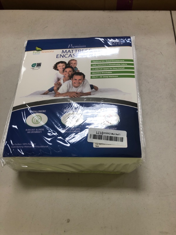 Photo 1 of Full Size Mattress Protector Bedbug Waterproof Zippered Cover Hypoallergenic Premium Quality Encasement White
