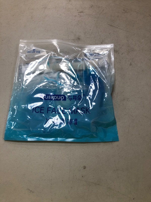Photo 1 of Ice Face Mask Reusable,Cold Hot Compress Gel Ice Facial Mask with Gel Beads,Face SPA for Woman Sleeping Reduce Eye Puffiness Face Puffiness Sleeping Travel (Blue)