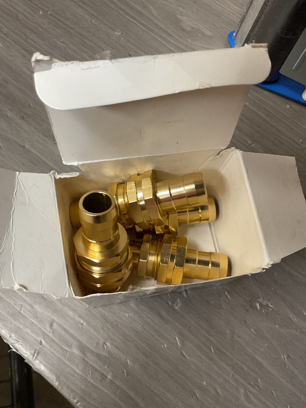 Photo 1 of Hourleey Garden Hose Repair Connector Fit for 3/4" or 5/8" Garden Hose Fitting, 4 Set clamps not included 