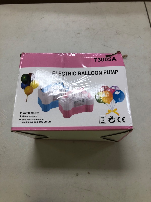 Photo 1 of RUBFAC Balloon Pump Electric, Portable Balloon Blower Machine 110-120V 600W Air Balloon Inflator with Balloon Accessories for Decoration Birthday Parties Baby Showers Weddings (Pink and White)