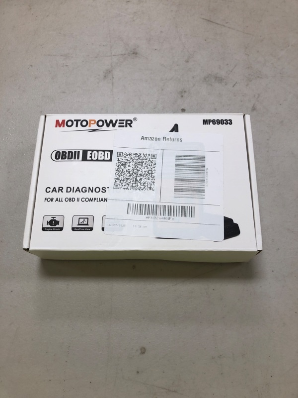 Photo 1 of MOTOPOWER MP69033 Car OBD2 Scanner Code Reader Engine Fault Scanner CAN Diagnostic Scan Tool for All OBD II Protocol Cars Since 1996, Yellow