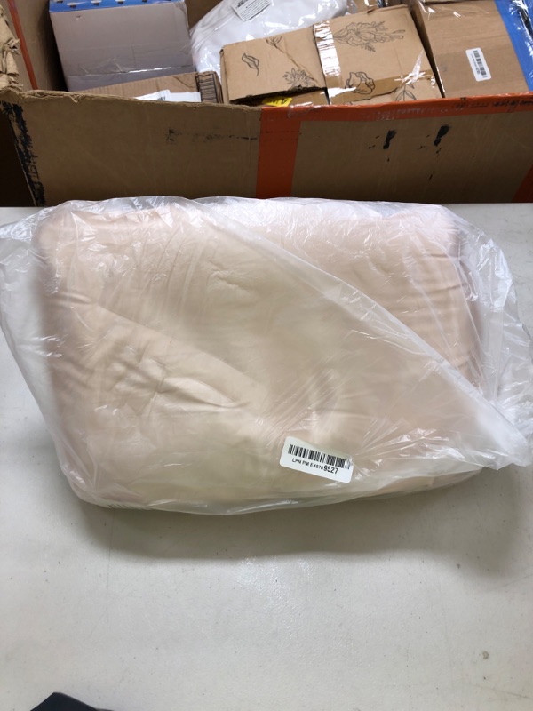 Photo 1 of USlixury Piercing Pillow - Ear Piercing Pillow with Foam Plug, 4''H Mini Donut Plilow with 4.7x3.2 Off Center Ear Hole, CertiPUR-US Memory Foam Hole Plilow for Side Sleeper, Satin Cover, Champagne