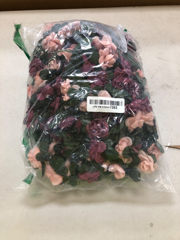 Photo 1 of 8pcs 65.6Ft Flower Garland,PARTY JOY Fake Rose Vine Artificial Flowers Hanging Rose Ivy Garland for Room Wall Decor Hanging Baskets Wedding Arch Garden Background Decor (Red-8PCS)