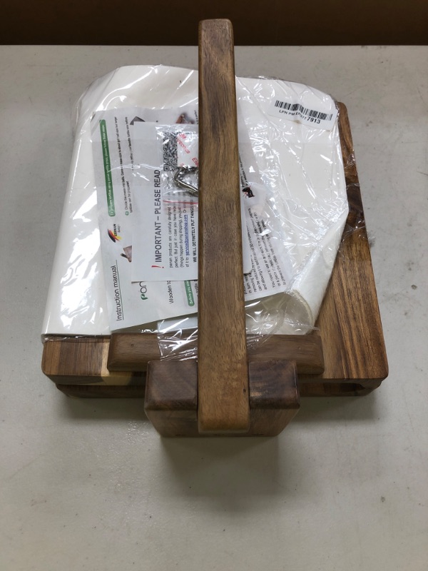 Photo 1 of panan Wooden Tortilla Press Mexican Tortillera Presser Made from Natural Food-Grade Acacia Wood - Large Wood Pataconera with 50 Pieces Parchment Paper, Dough Cutter and Recipes eBook (Square 10")