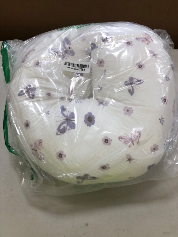 Photo 1 of Little Grape Land Nursing Pillow, Soft 100% Cotton Breastfeeding Pillow with Breathable Muslin Removable Cover, Purple Butterfly Breast Feeding Pillows for Babies 0-12 Months with Protective Zipper